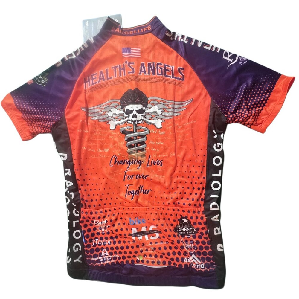Health's Angels MS Ascend Men Cycling Jersey Elevate Sport Performance Large NWT